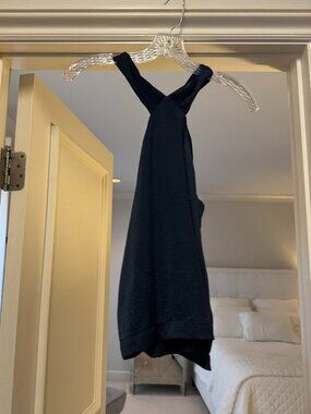 Honey Punch Navy Halter Top